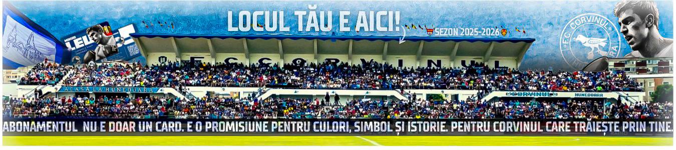 Abonamente Corvinul Hunedoara - Sezon 2025/2026