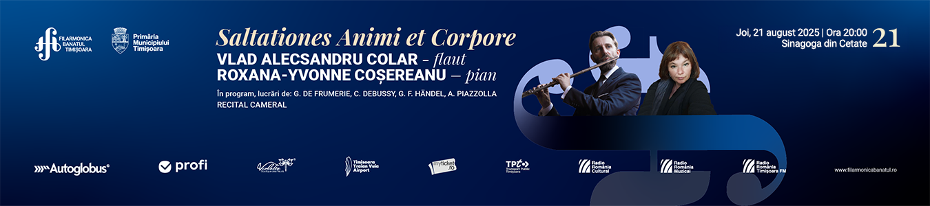  Recital cameral - Saltationes Animi et Corpore | VLAD ALECSANDRU COLAR - flaut, ROXANA-YVONNE COȘEREANU - pian