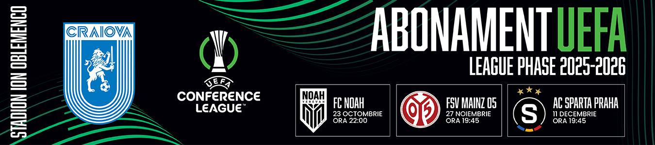 Abonament Conference League Phase 2025-2026 UNIVERSITATEA CRAIOVA