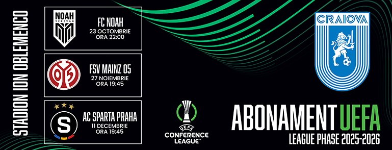 Abonament Conference League Phase 2025-2026 UNIVERSITATEA CRAIOVA