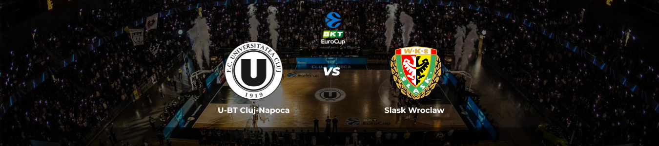 BKT EuroCup: U-BT Cluj-Napoca vs. Slask Wroclaw