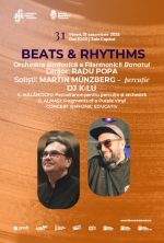 Beats & Rhythms | Concert simfonic educativ (12 – 18 ani)| Orchestra simfonică „Remus Georgescu” | Dirijor: Radu Popa | Soliști: Martin Münzberg – percuție, DJ K-LU 