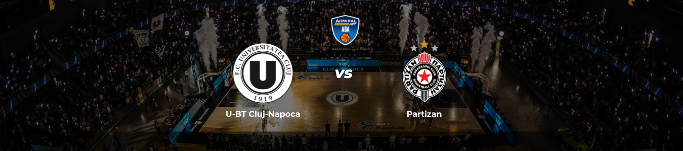 ABA League: U-BT Cluj-Napoca vs. Partizan Mozzart Bet