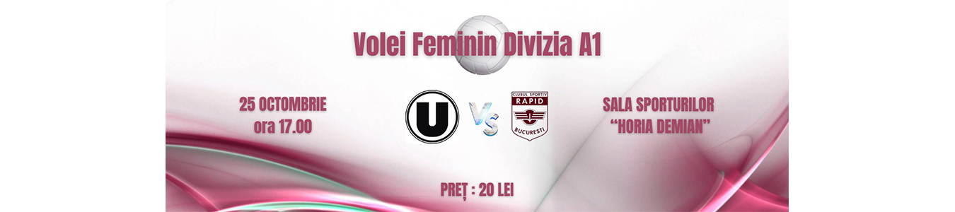 Volei Feminin Divizia A1: U Cluj-Napoca vs CS Rapid