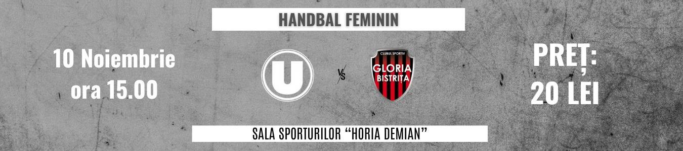 Handbal feminin: U Cluj-Napoca vs Gloria Bistrita