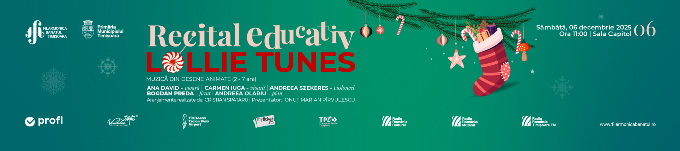 Lollie Tunes | Recital educativ - Muzică din desene animate (2 – 7 ani) 