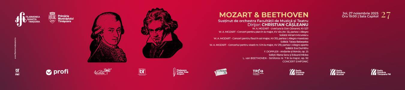 CONCERT SIMFONIC | Orchestra Facultății de Muzică și Teatru a Universității de Vest din Timișoara | Dirijor: CHRISTIAN CÂȘLEANU