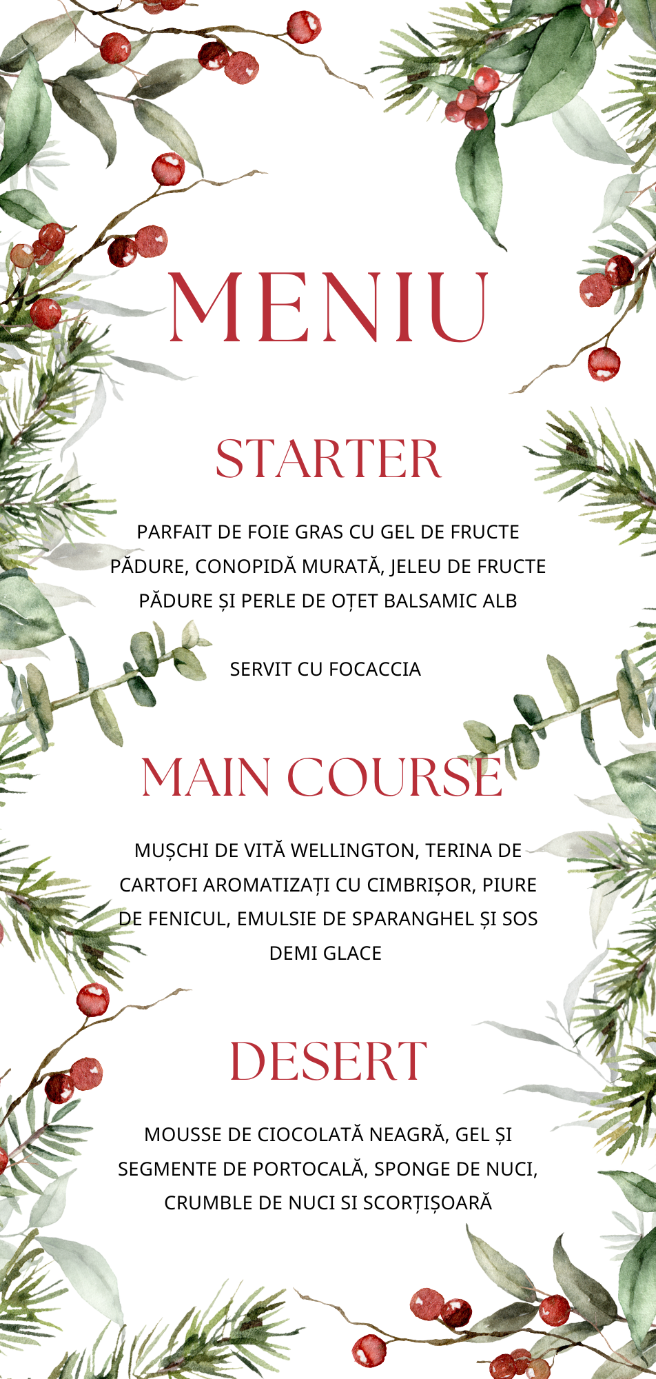 meniu wild hills 7 dec