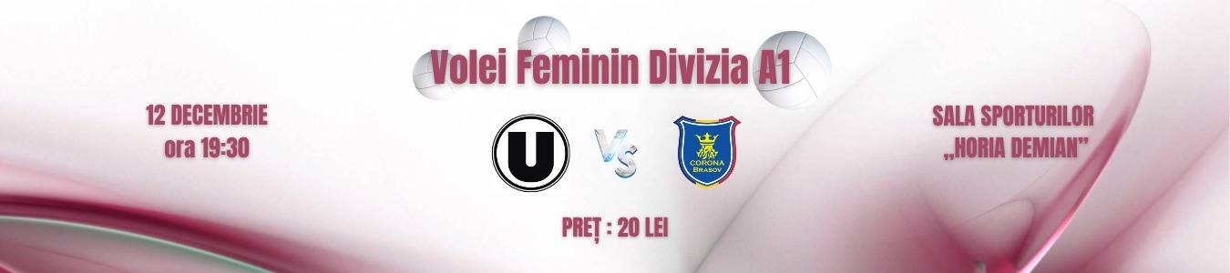 Volei Feminin Divizia A1: U Cluj-Napoca vs. CSM Corona Brasov