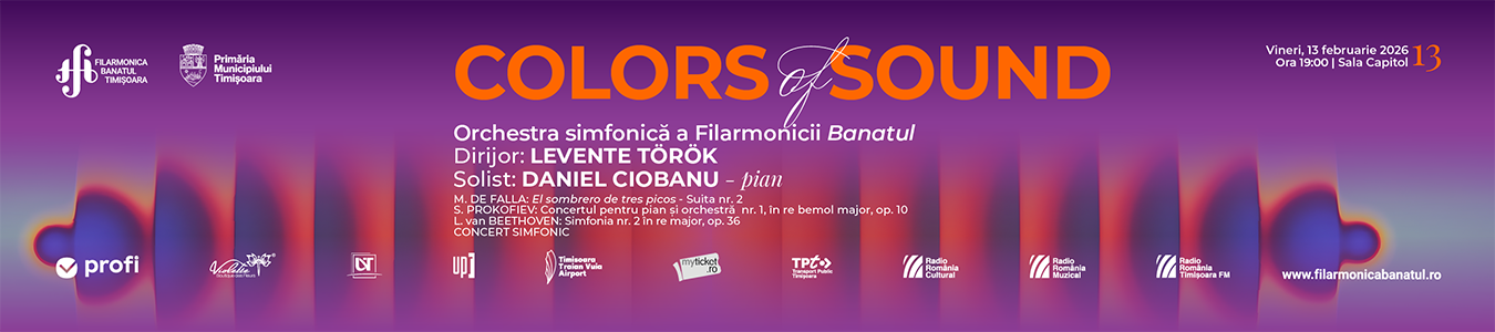 THE COLORS OF SOUND | Orchestra simfonică a Filarmonicii Banatul | Dirijor: Levente Török | Solist: Daniel Ciobanu – pian