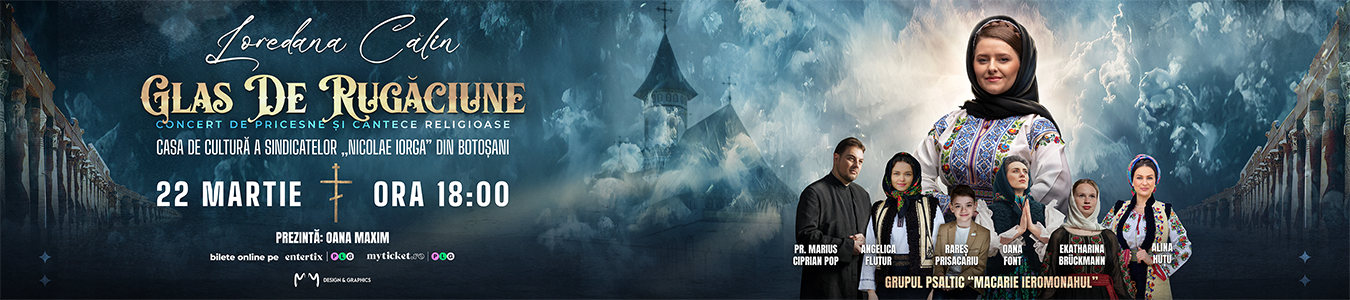 LOREDANA CALIN – ”Glas de rugaciune” – concert de pricesne si cantece religioase